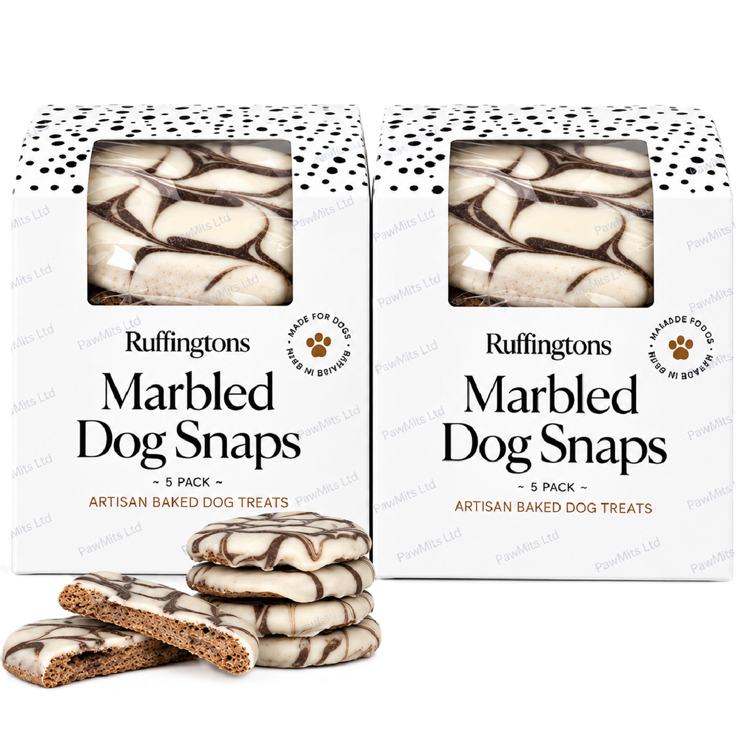 Ruffingtons - Marbled Dog Snaps (5pk)