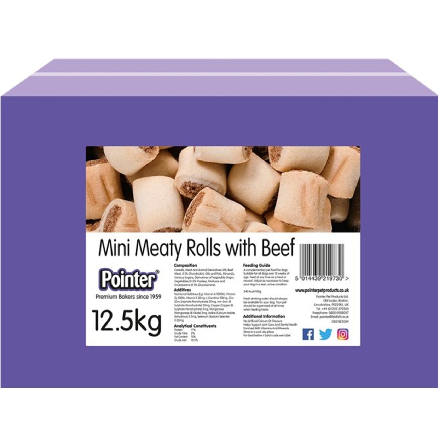 Pointer - Mini Meaty Rolls (12.5kg)