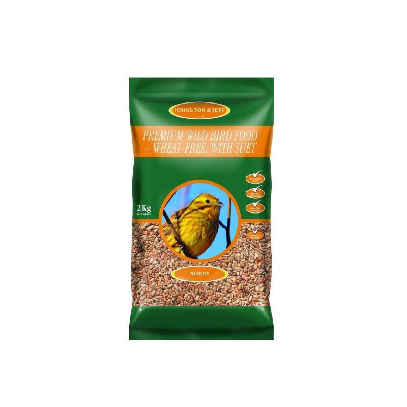 Johnston & Jeff - Premium Wild Bird Food Wheat-Free, with Suet