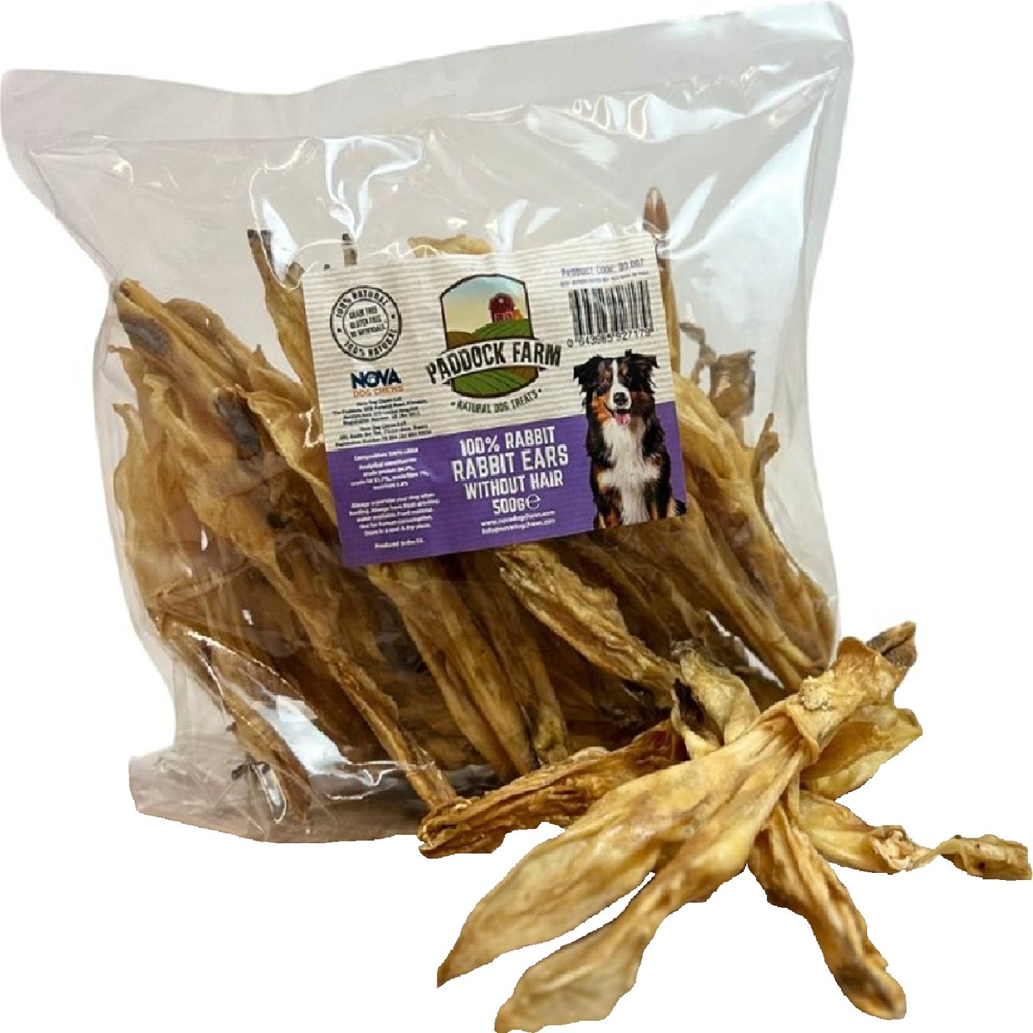 Paddock Farm - Rabbit Ears without Hair (500g)