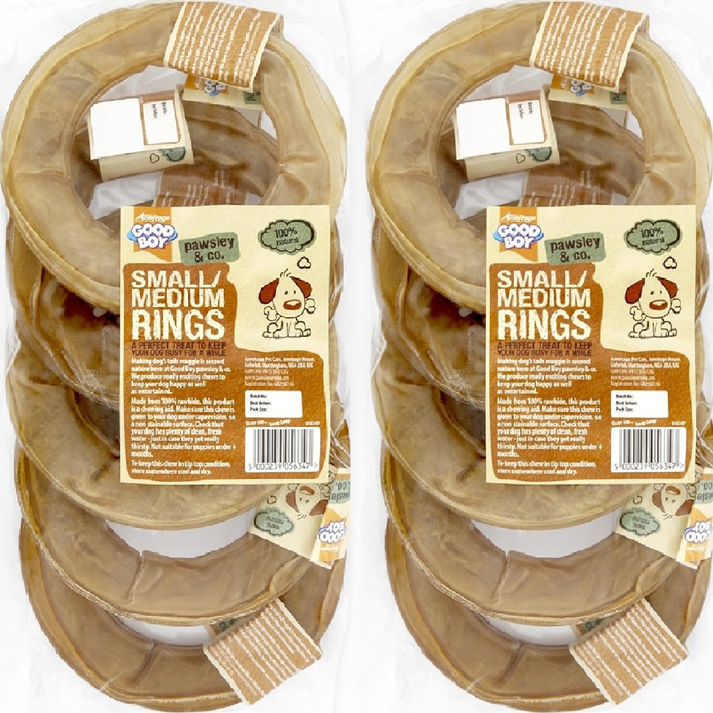 Good Boy - Rawhide Rings (6")