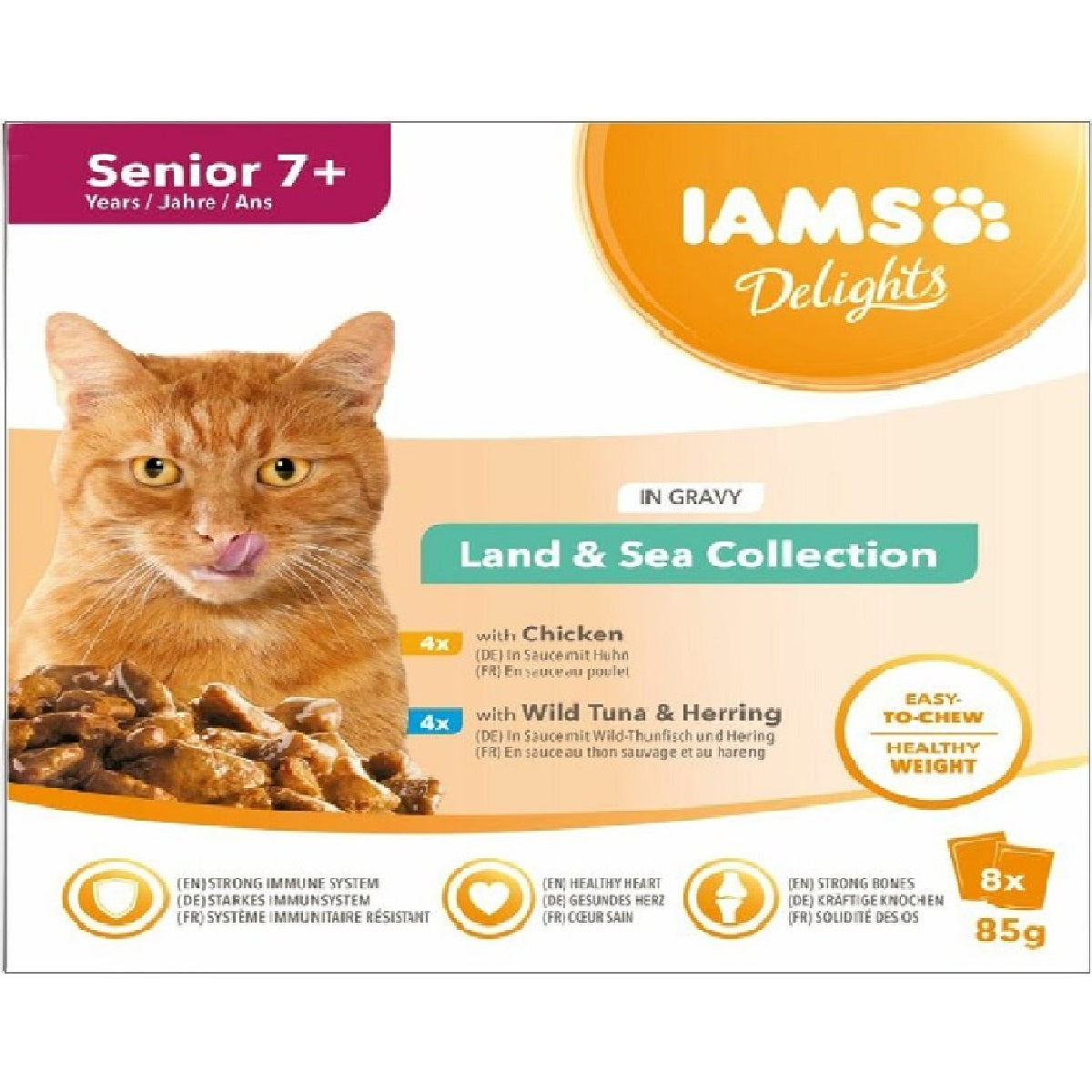 Iams Delights - Senior 7+ in Gravy (8 x 85g)