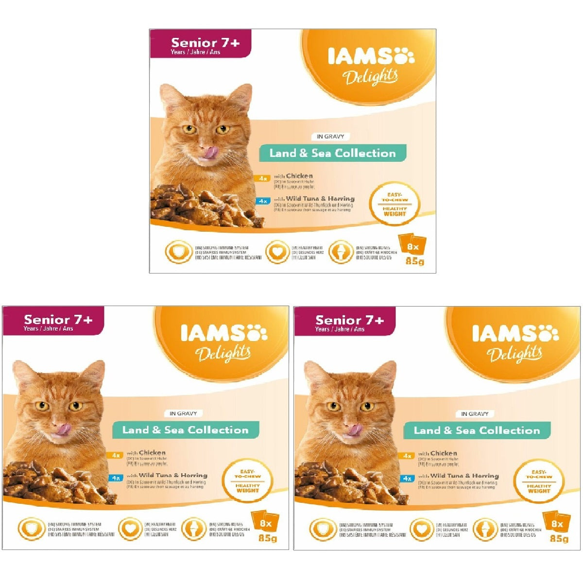 Iams Delights - Senior 7+ in Gravy (8 x 85g)