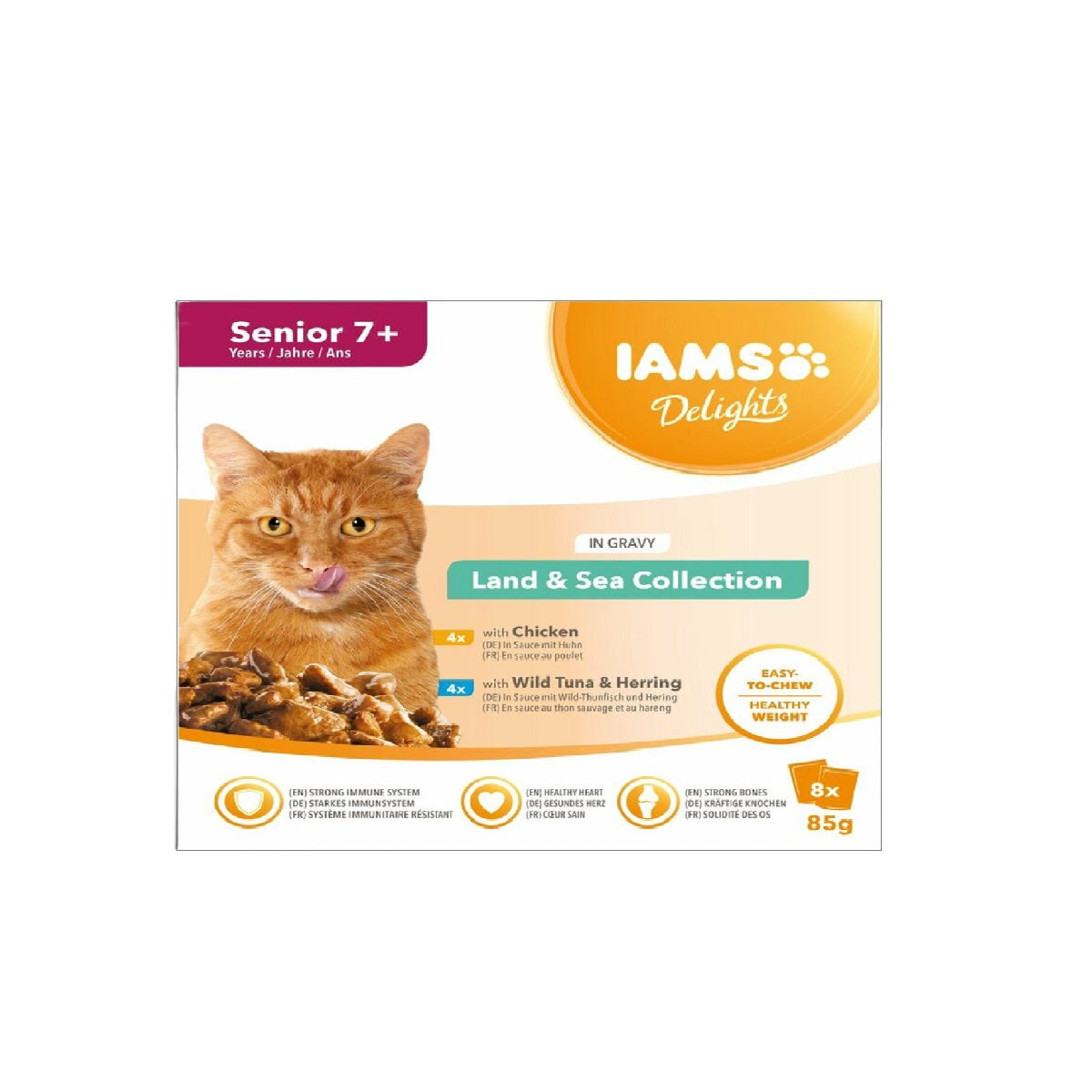 Iams Delights - Senior 7+ in Gravy (8 x 85g)