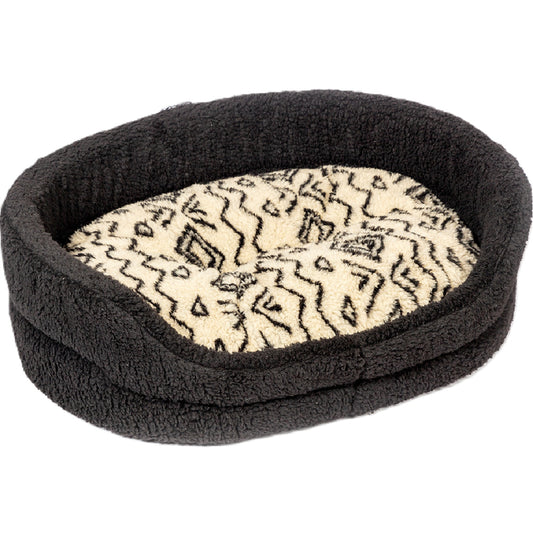 Danish Design - Sherpa Fleece Neutral Geometric Slumber Bed