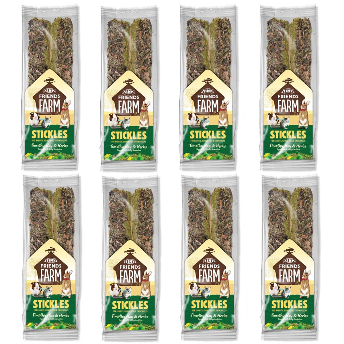 Tiny Friends Farm - Stickles Timothy Hay & Herbs (8 Packs)