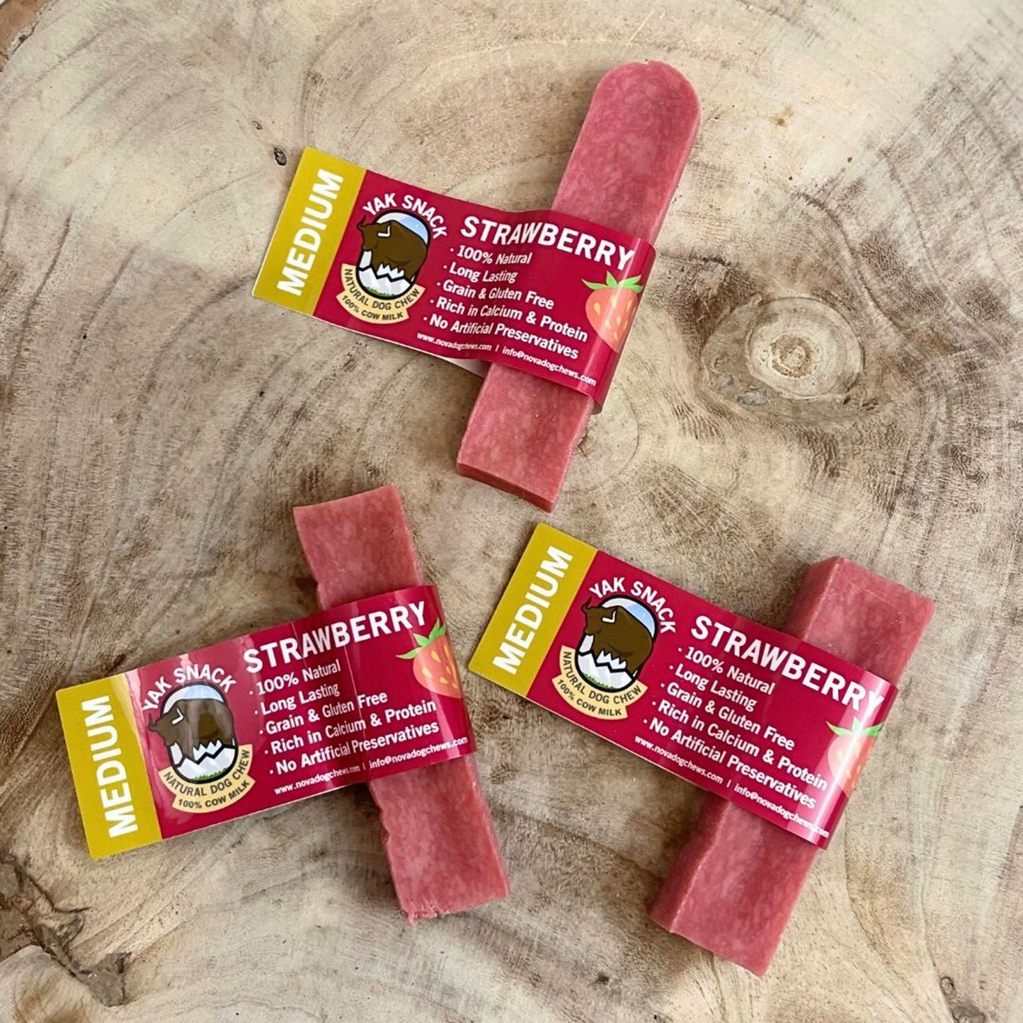 Yak Snack - Cheese Strawberry Dog Chews