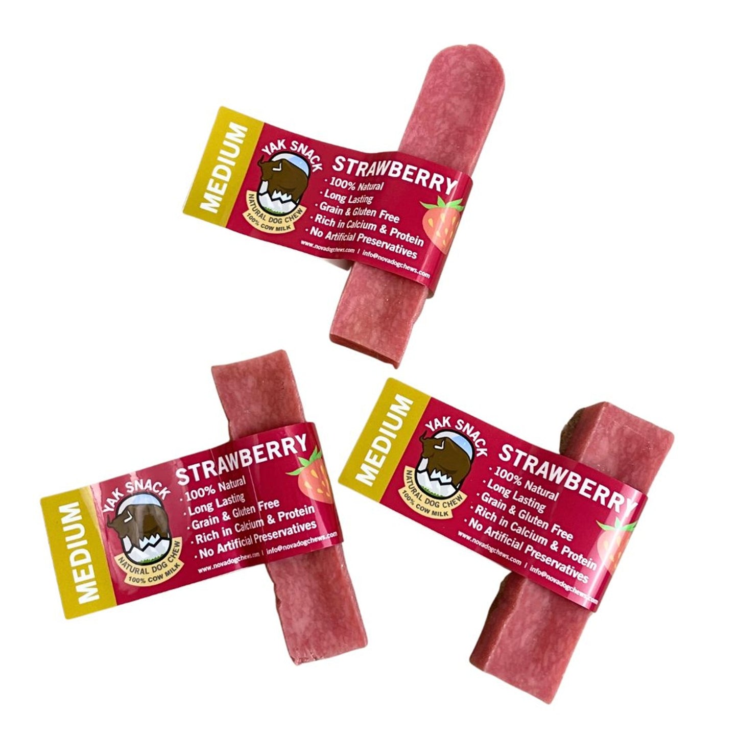 Yak Snack - Cheese Strawberry Dog Chews