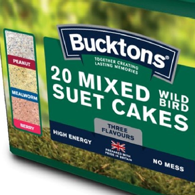 Bucktons - Mixed Wild Bird Suet Cakes (20pk)