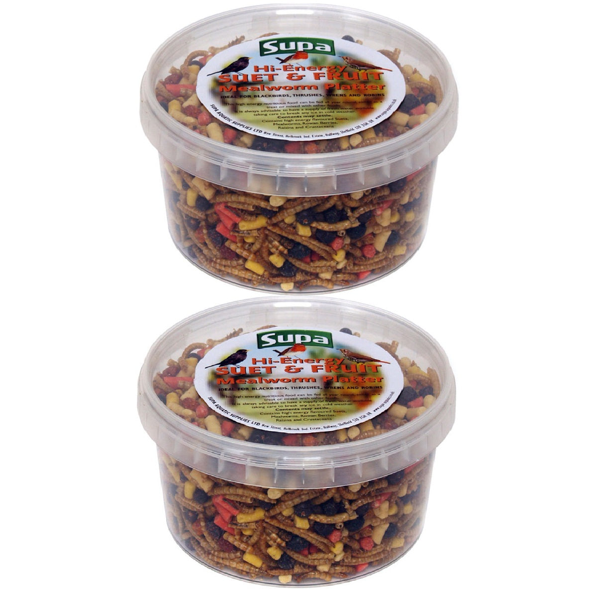 Supa - Suet Fruit Mealworm Platter (500ml)