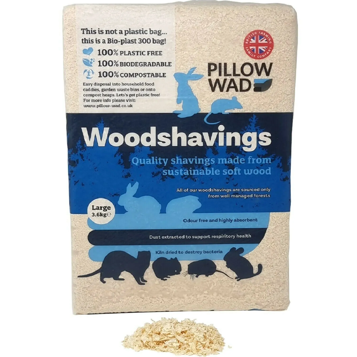 Pillow Wad - Woodshavings (3.6kg)