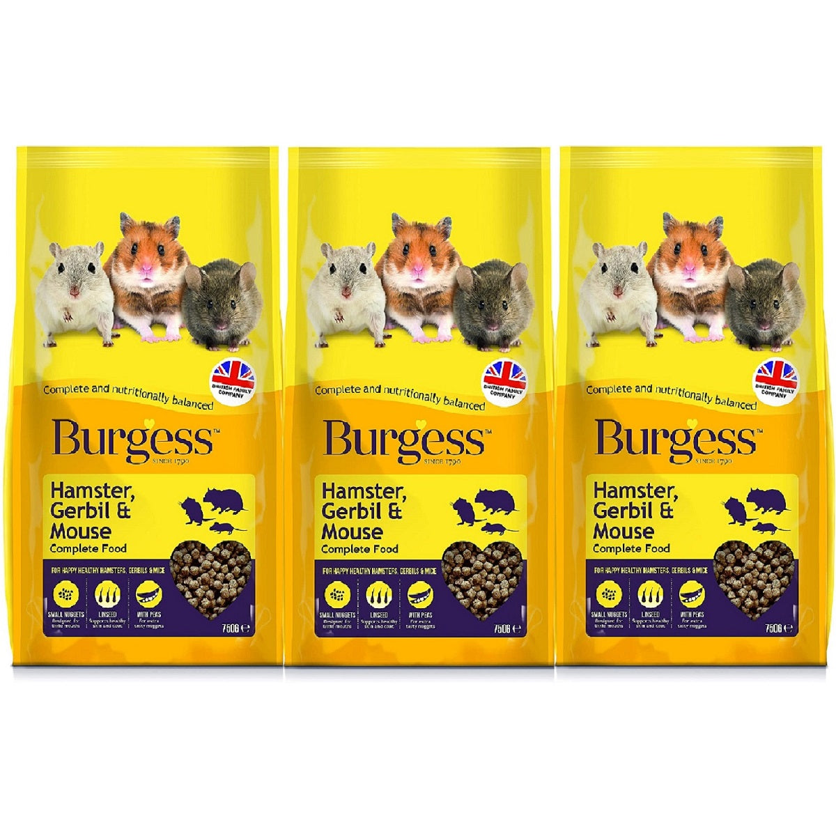 Burgess - Hamster, Gerbil & Mouse Food (750g)