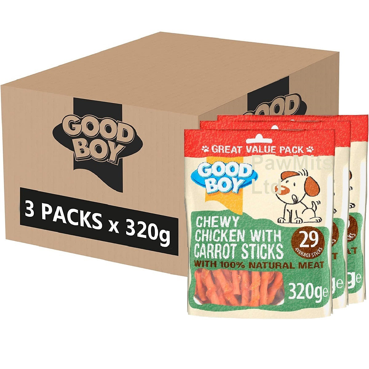 Good Boy - Chewy Chicken with Carrot Sticks (320g)