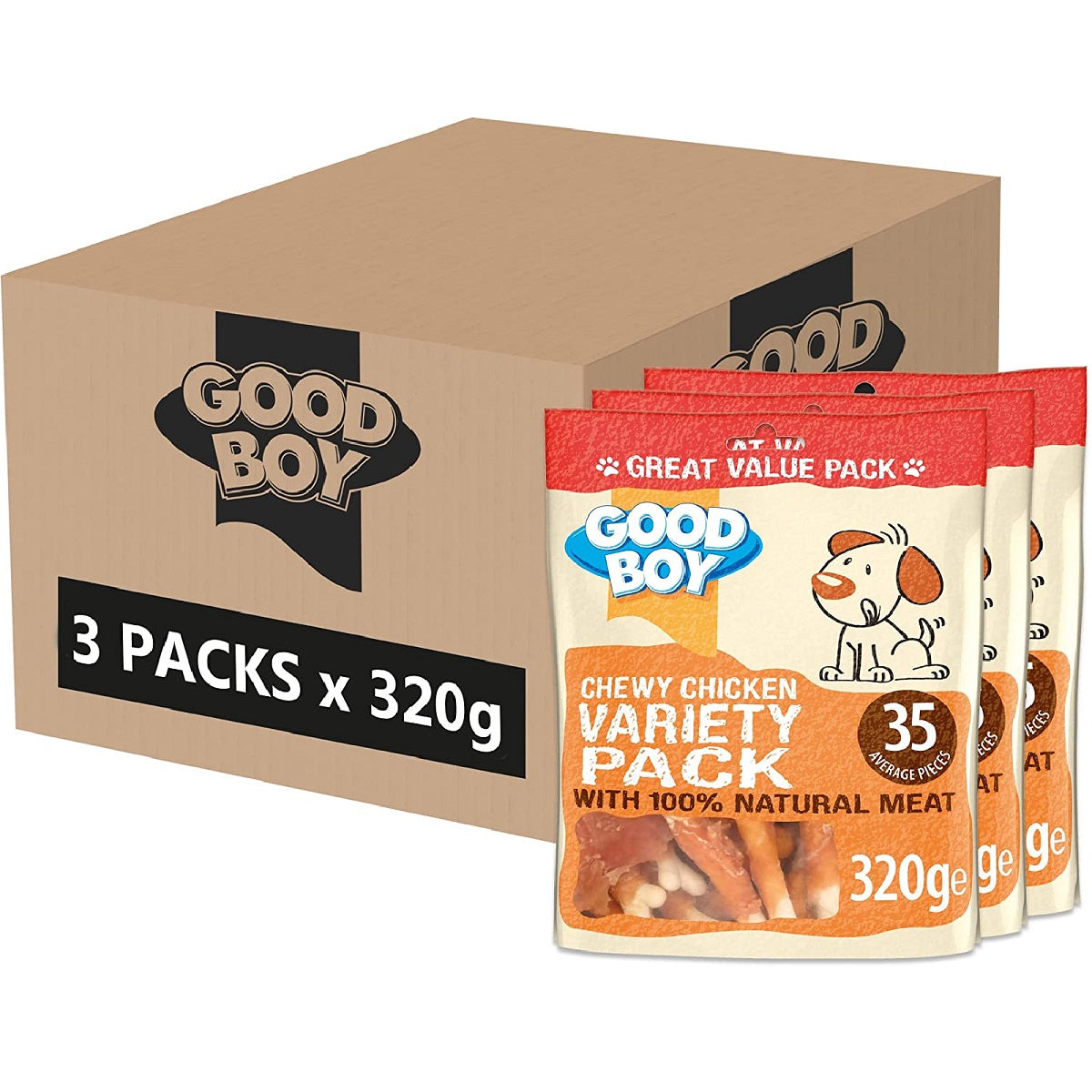 Good Boy - Chewy Chicken Variety Pack (320g)