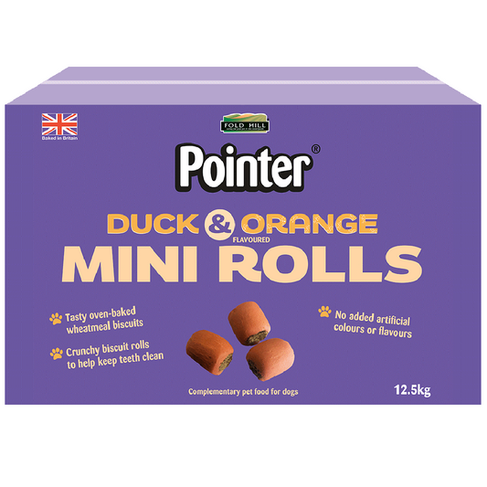Pointer - Duck & Orange Mini Rolls (12.5kg)