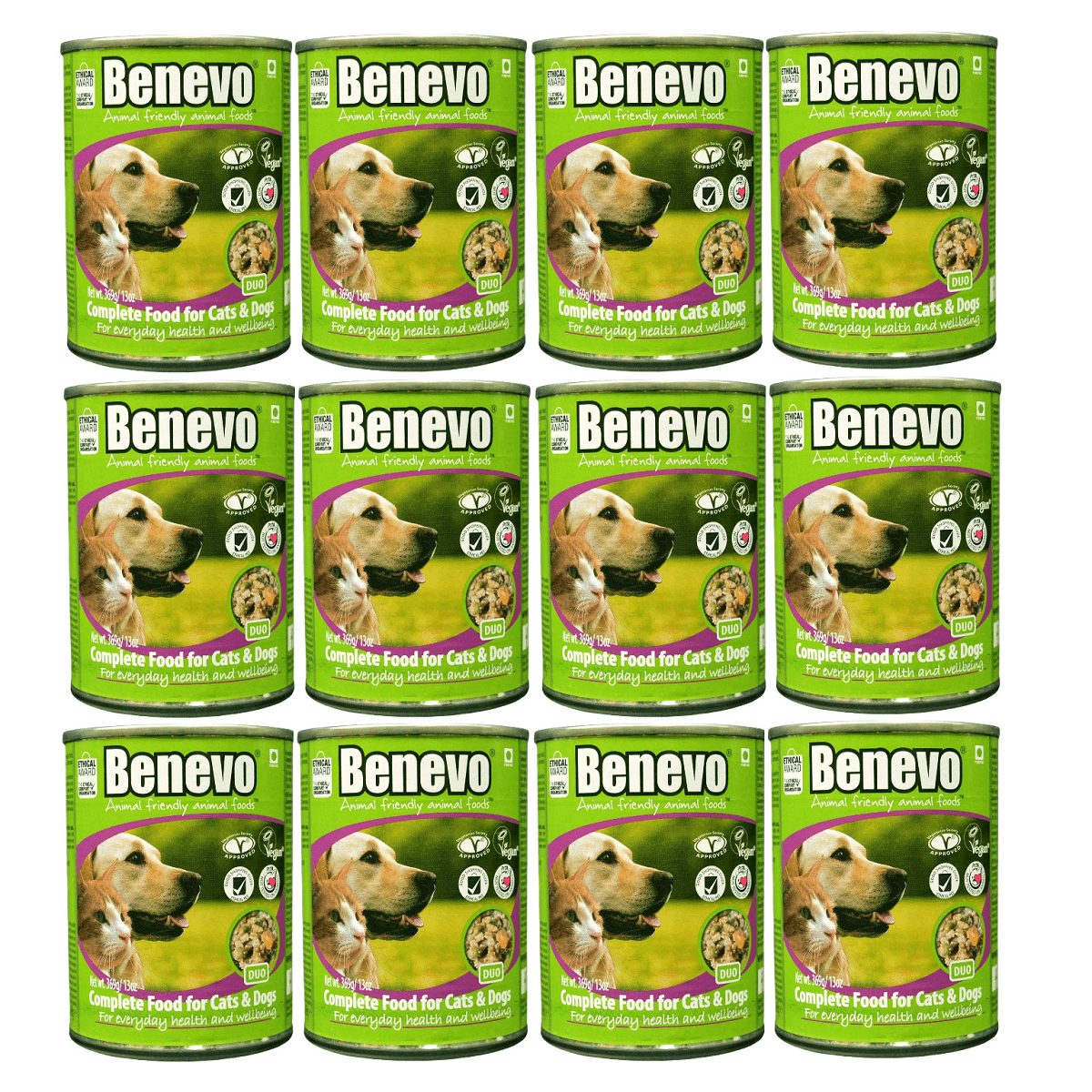 Benevo - Duo Vegan Cat & Dog Food (12 x 369g)