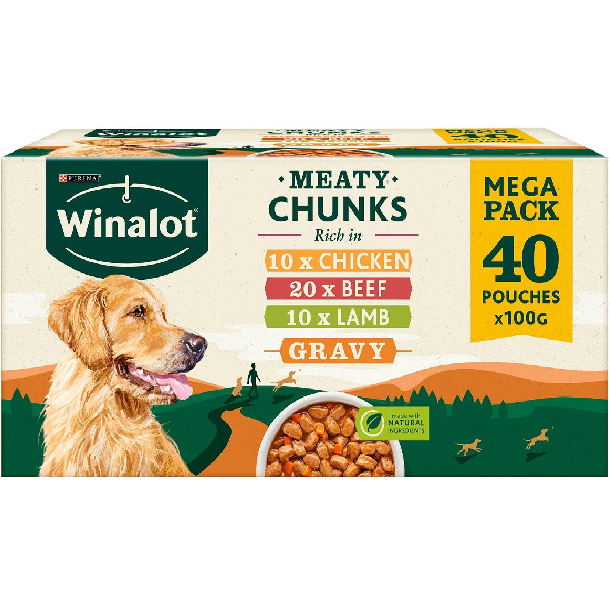 Winalot - Pouches Meaty Chunks in Gravy