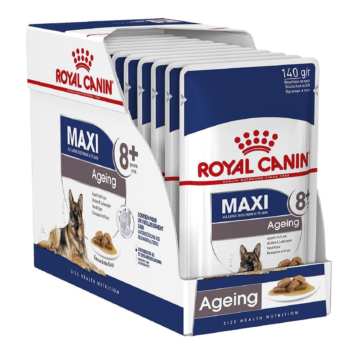 ROYAL CANIN - Maxi 8+ Ageing Pouches (10 x 140g)