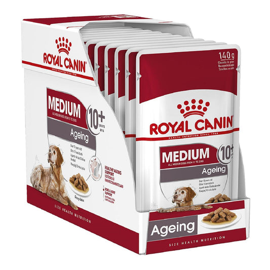 ROYAL CANIN - Medium 10+ Ageing Pouches (10 x 140g)