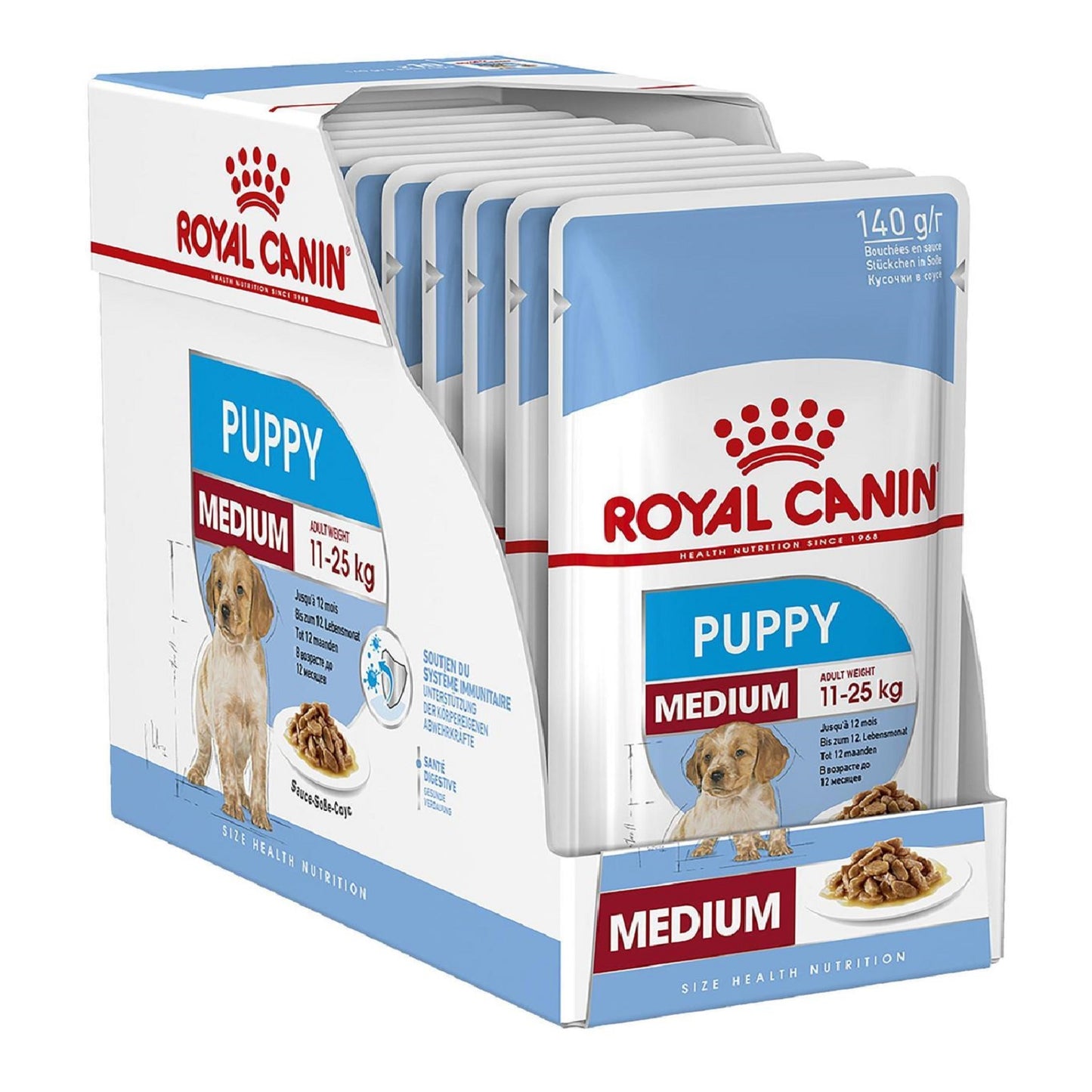 ROYAL CANIN - Medium Puppy Pouches (10 x 140g)