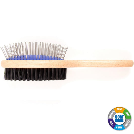 Ancol - Wooden Double Sided Brush