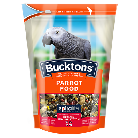 Bucktons - Parrot Food with Spirulina (1.5kg)