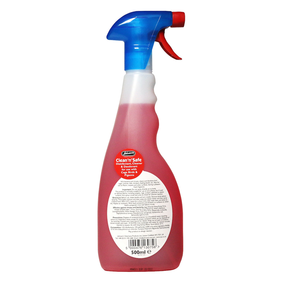 Johnson's - Clean 'n' Safe Bird Disinfectant (500ml)